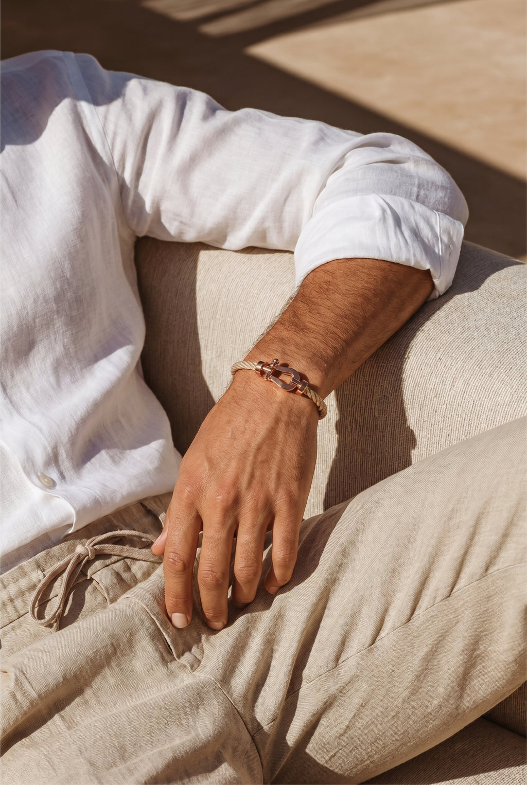 Fermó Yacht Bracelet Sand/Rose Gold