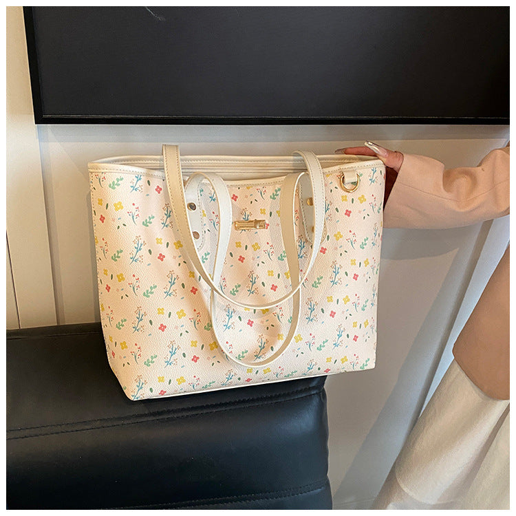 Fiorelle Damen-Einkaufstasche mit Blumenmuster & großem Fassungsvermögen | Modische & vielseitige Schultertasche für den Alltag