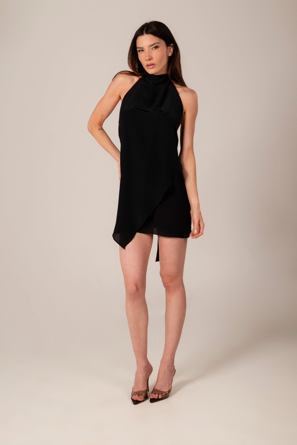 ÉXI-BELLA BLACK SILK DRESS
