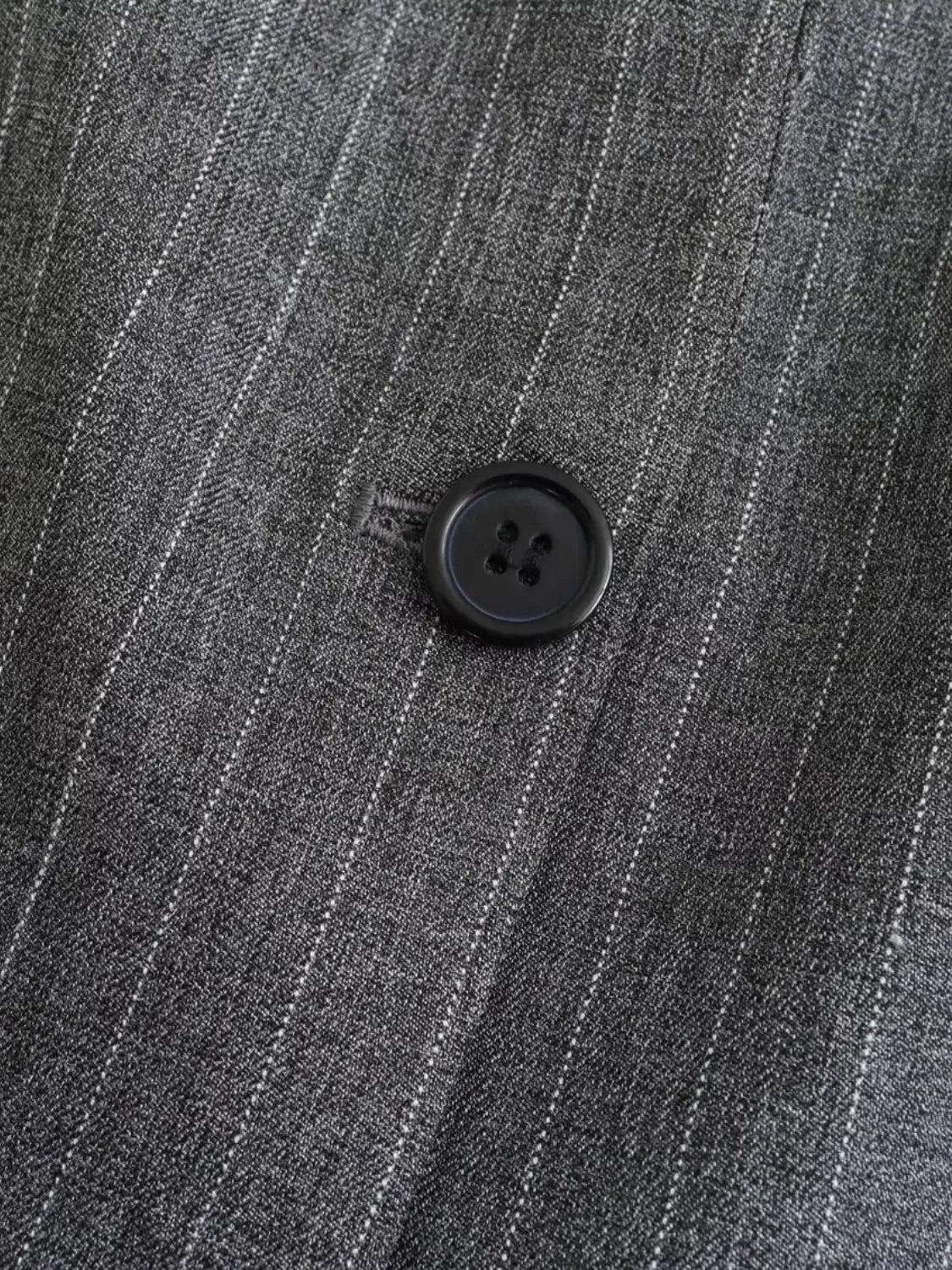 Women's Oversized Pinstripe Blazer with Buttons - Francine