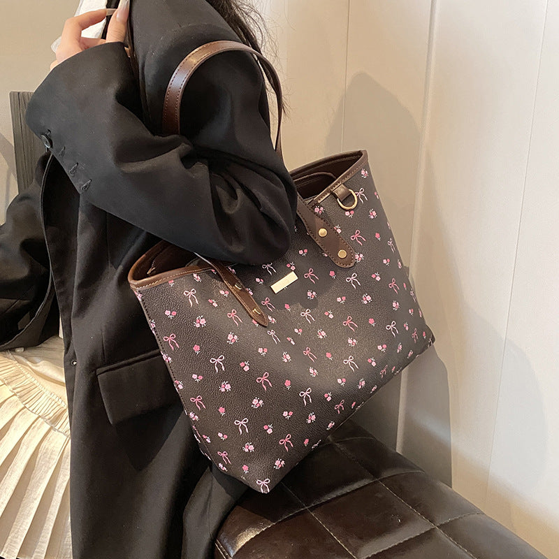 Fiorelle Damen-Einkaufstasche mit Blumenmuster & großem Fassungsvermögen | Modische & vielseitige Schultertasche für den Alltag