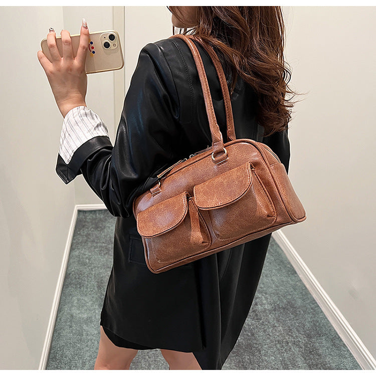 Grand sac de voyage Fiorelle pour femmes - fourre-tout rétro spacieux avec deux poches et porté convertible