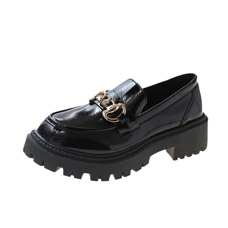 Fiorelle Damen-Loafer in Übergröße, britisches Design, Plateau-Slipper aus Leder
