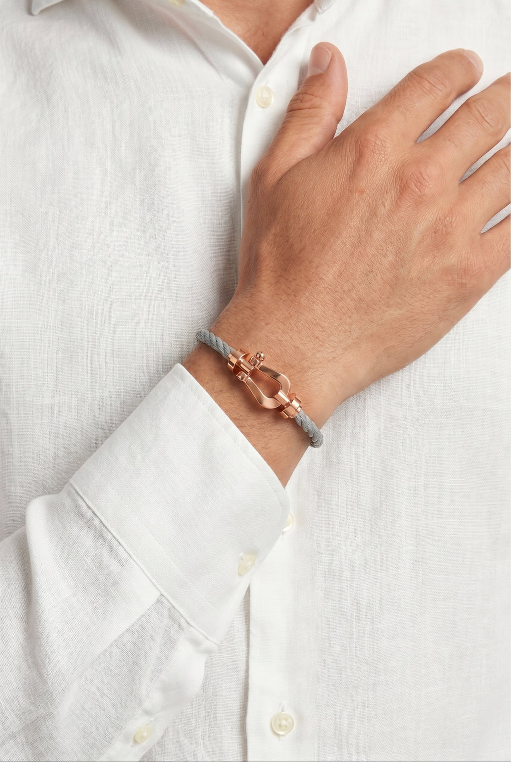 Bracelet Fermó Yacht Gris/Or Rose