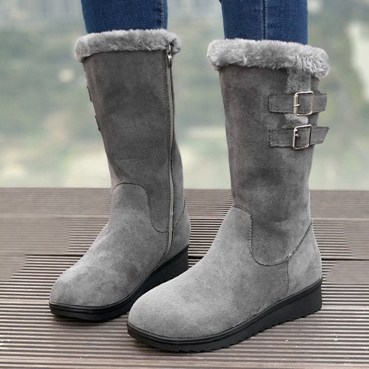 Fiorelle Damen FrostPuff Mid-Boots – Winterstiefel mit Plüschfutter und rutschfester Sohle (US 34,5–42)