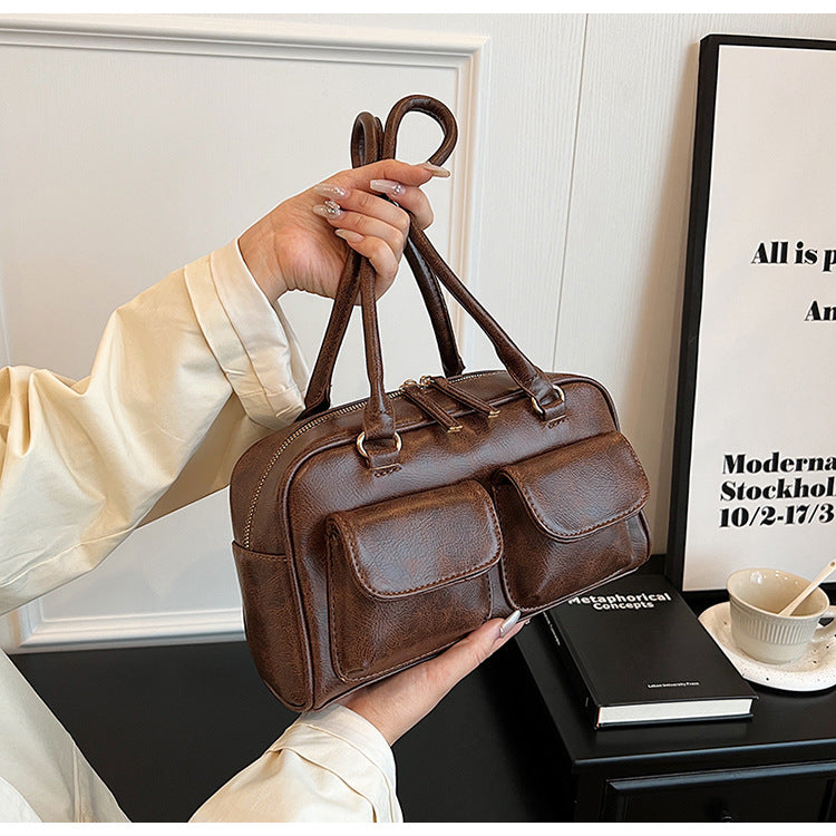 Grand sac de voyage Fiorelle pour femmes - fourre-tout rétro spacieux avec deux poches et porté convertible