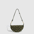 Sac à aisselle Fiorelle Women's Rebel Rivet - Sac bandoulière punk à clous champignons avec bride amovible et texture effet usé
