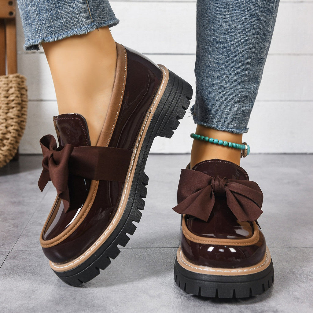 Mocassins à enfiler pour femme Fiorelle – Chaussures plates à surpiqûres contrastées (US 5–10,5)