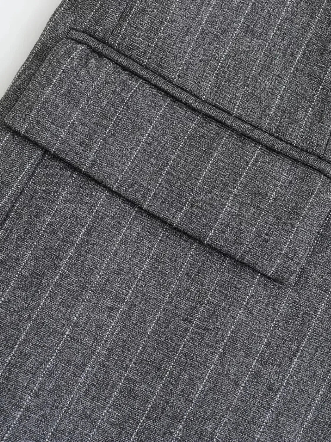 Women's Oversized Pinstripe Blazer with Buttons - Francine