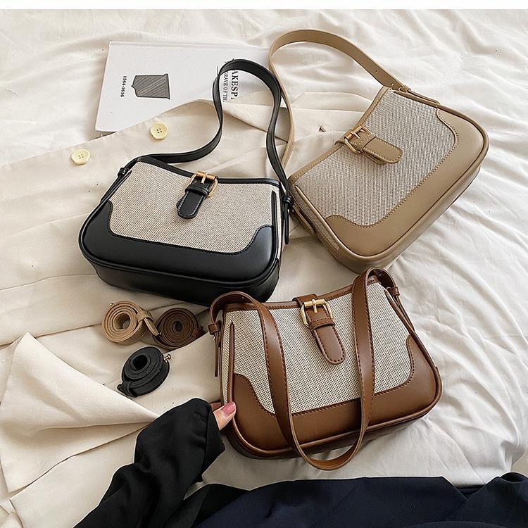 Fiorelle Damen Wander Canvas-Umhängetasche – Künstlerisch texturierte, wandelbare Schultertasche für unbeschwerte Tage