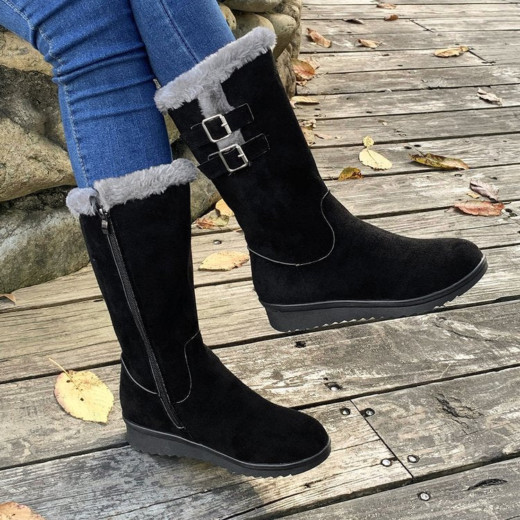 Fiorelle Damen FrostPuff Mid-Boots – Winterstiefel mit Plüschfutter und rutschfester Sohle (US 34,5–42)