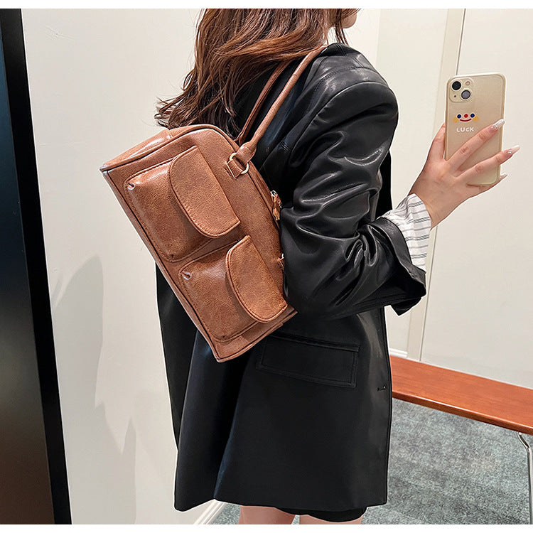 Grand sac de voyage Fiorelle pour femmes - fourre-tout rétro spacieux avec deux poches et porté convertible