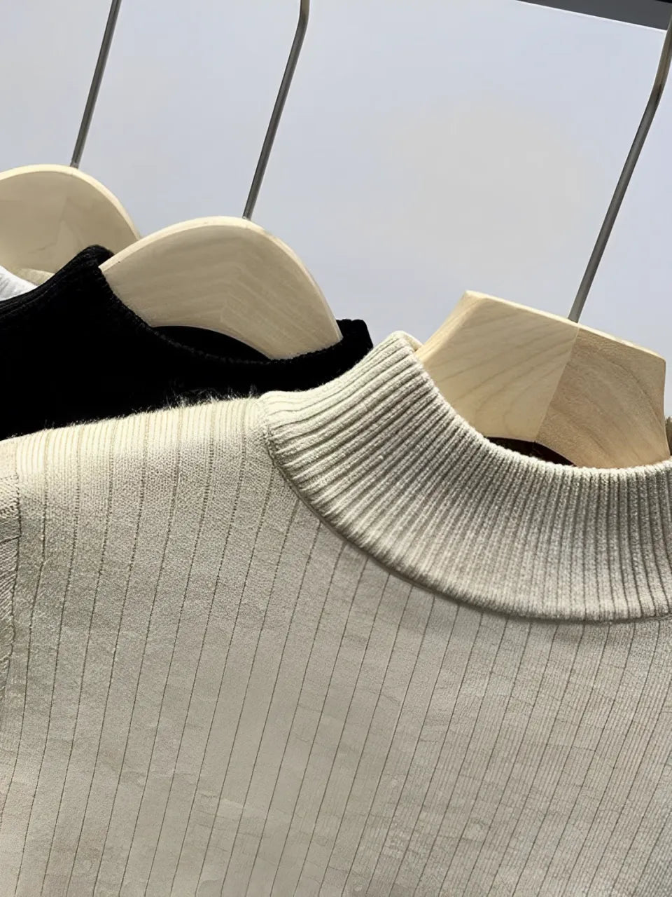 Women's Brushed Ribbed Cotton Turtleneck Sweater - Melinda