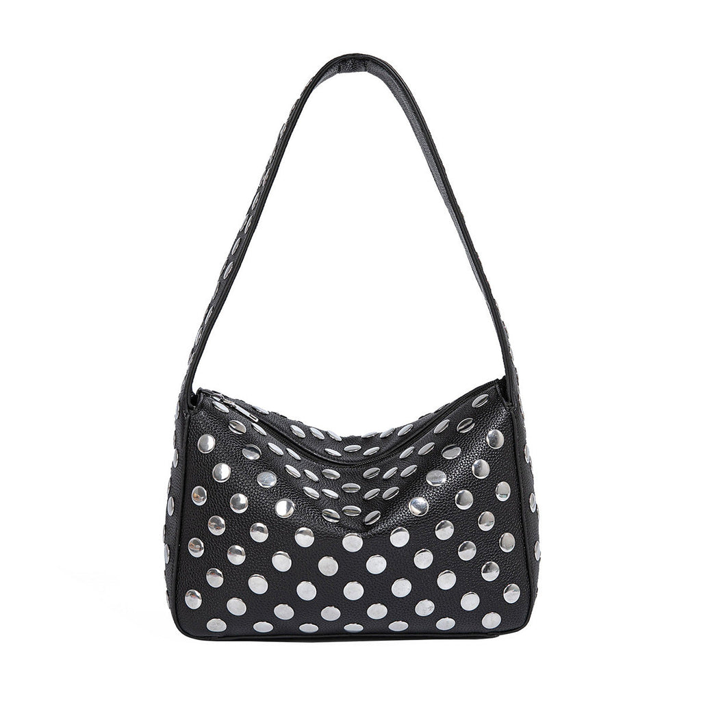 Sac porté épaule rétro Fiorelle pour femme – Sac sous le bras orné par des artisans avec détails en rivets