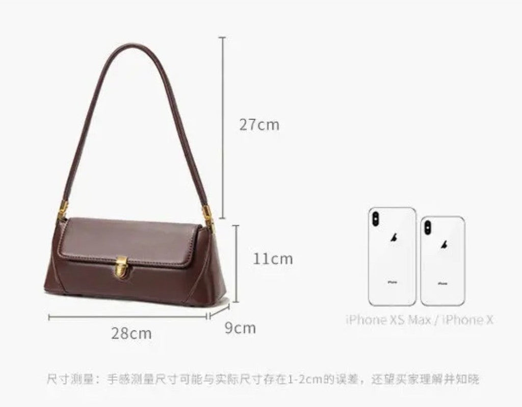 Fiorelle Pariser Baguette-Tasche für Damen – Vintage-Schultertasche mit verstellbarem Riemen & zeitlosem strukturiertem Leder