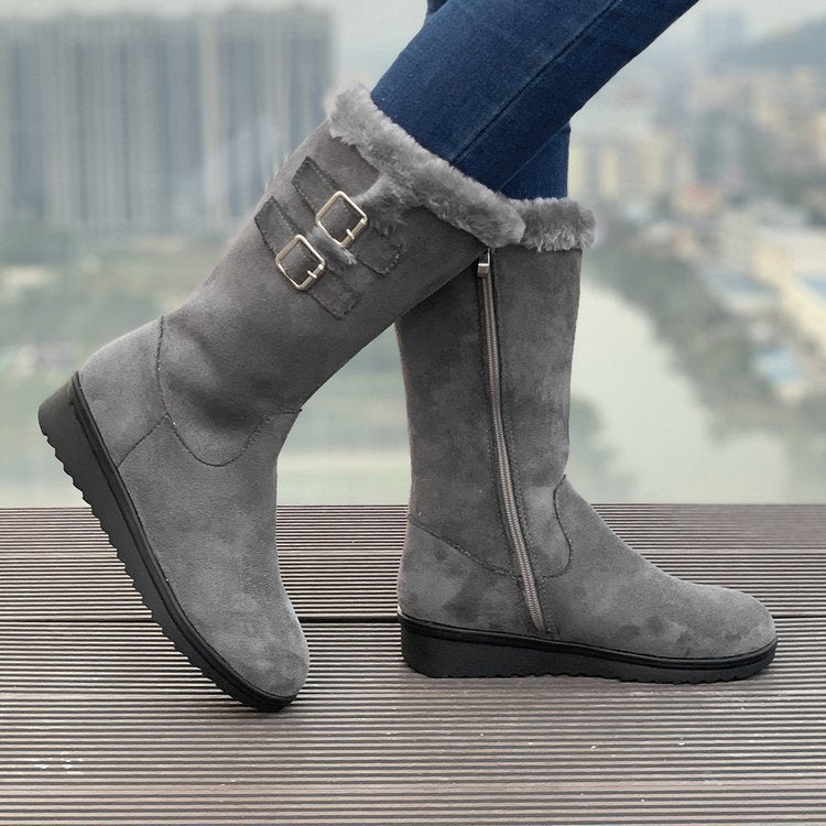 Fiorelle Damen FrostPuff Mid-Boots – Winterstiefel mit Plüschfutter und rutschfester Sohle (US 34,5–42)