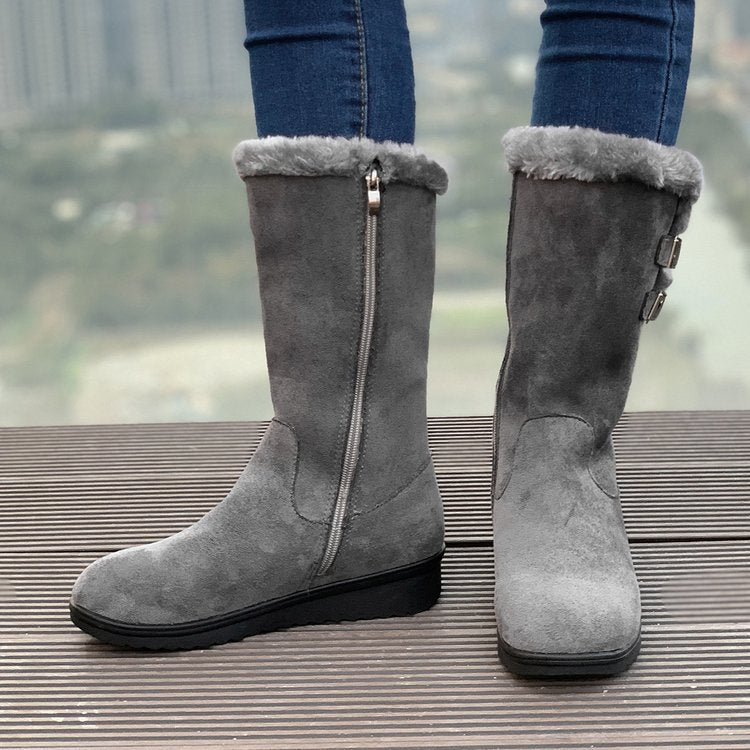 Fiorelle Damen FrostPuff Mid-Boots – Winterstiefel mit Plüschfutter und rutschfester Sohle (US 34,5–42)