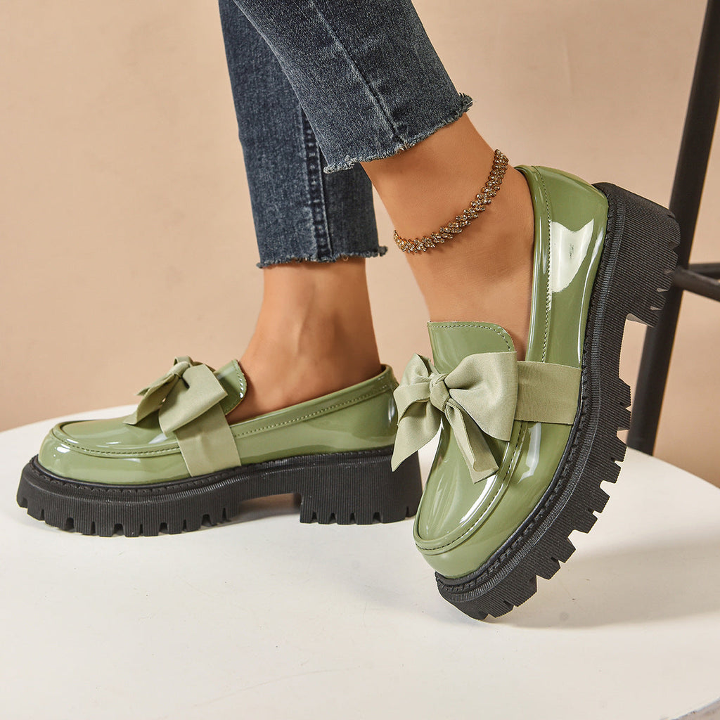Mocassins à enfiler BowEase pour femme Fiorelle – Chaussures plates classiques à nœud (US 4–10)