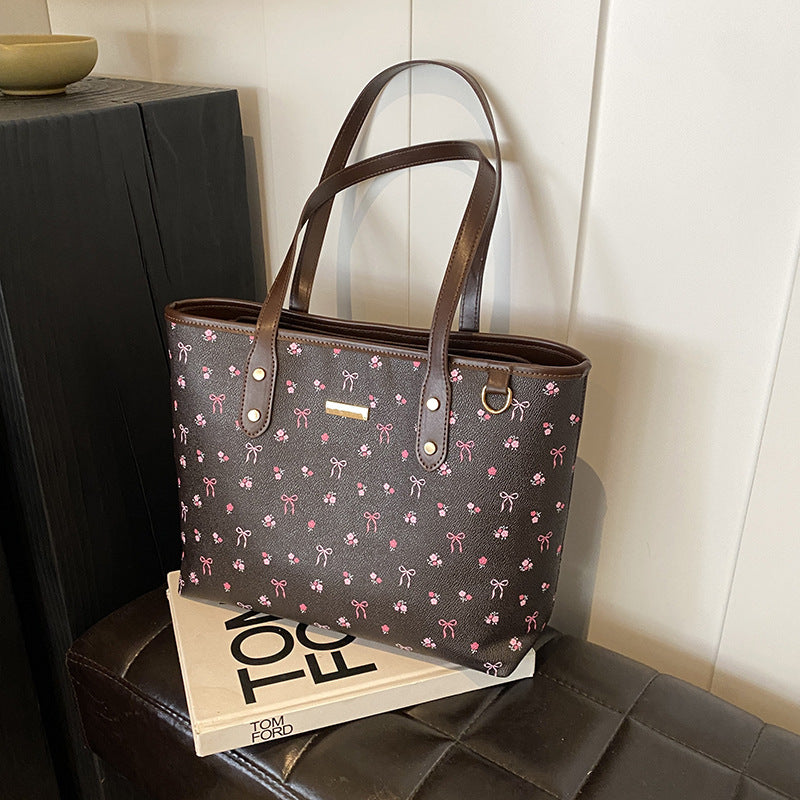 Fiorelle Damen-Einkaufstasche mit Blumenmuster & großem Fassungsvermögen | Modische & vielseitige Schultertasche für den Alltag