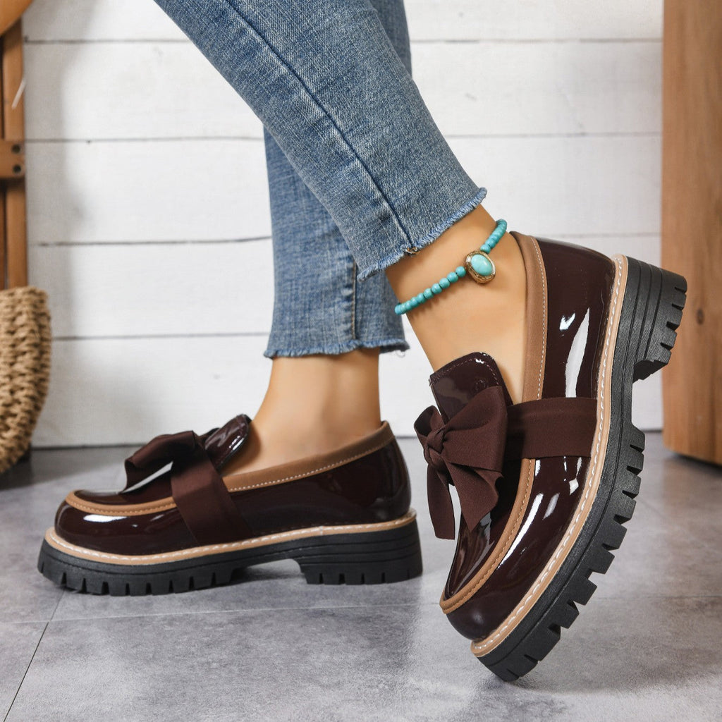 Mocassins à enfiler pour femme Fiorelle – Chaussures plates à surpiqûres contrastées (US 5–10,5)