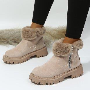 Fiorelle Damen Snowdrop Stiefel – Gefütterte Stiefeletten mit seitlichem Reißverschluss (US 4-10,5)