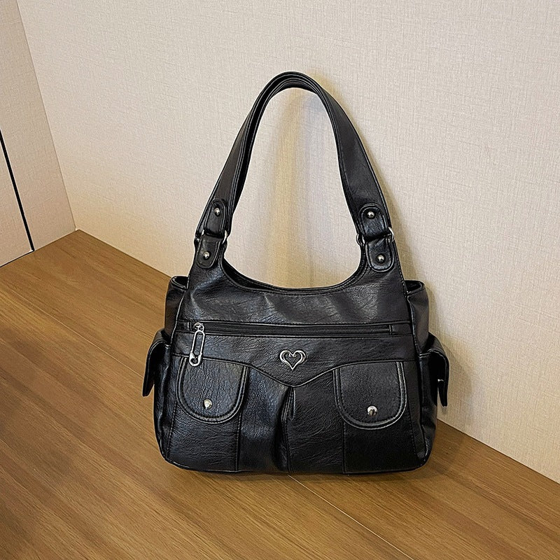 Fiorelle Damen-Umhängetasche mit großem Fassungsvermögen – Hochwertige Leder-Achseltasche für Pendler, Reisen & Arbeit, verstellbarer Riemen & diebstahlsicheres Design