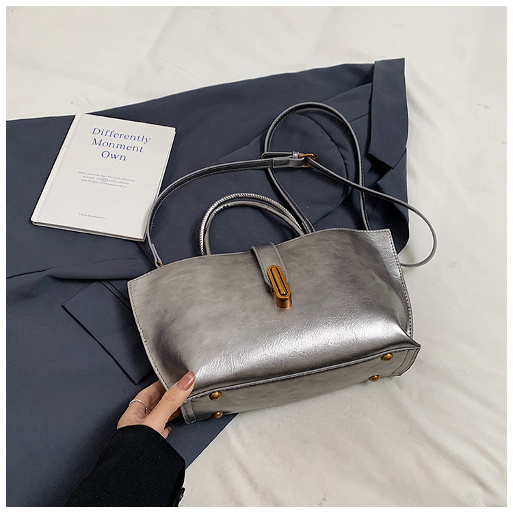 Fiorelle Damen-Pendlertasche, poliert – Wandelbare Arbeitstasche aus strukturiertem Leder | Geräumige Umhänge- und Tragetasche für Berufstätige