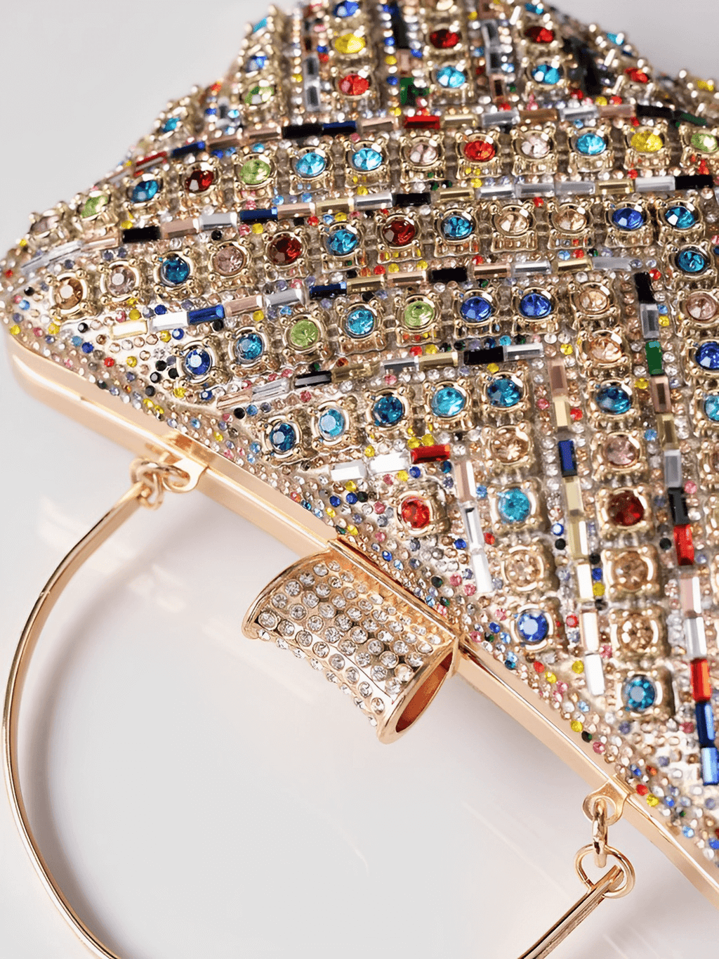 Pochette de soirée cristal pour femme avec bretelles amovibles – Nayra