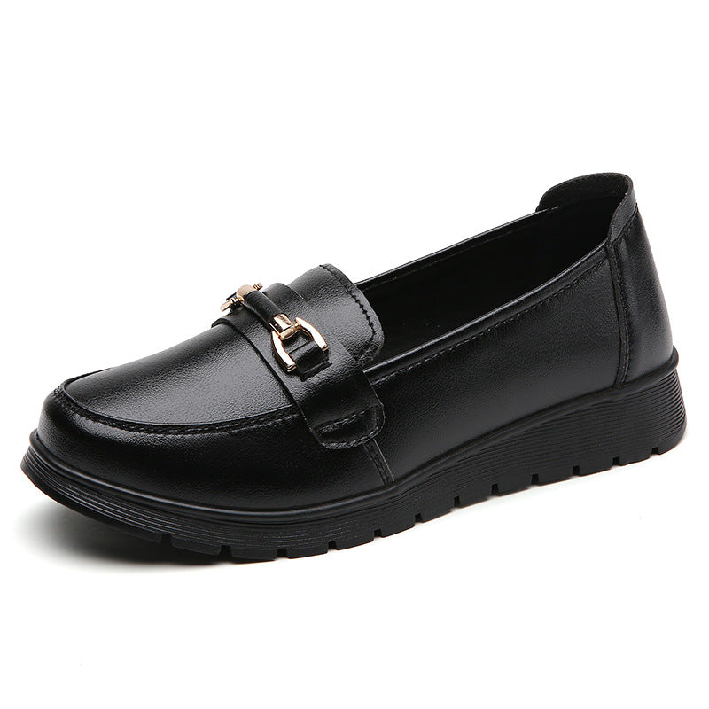 Fiorelle Damen CloudStep Mokassins aus Spaltleder – Gepolsterte Slipper für Pendeln & Freizeit