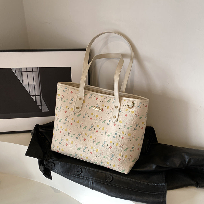 Fiorelle Damen-Einkaufstasche mit Blumenmuster & großem Fassungsvermögen | Modische & vielseitige Schultertasche für den Alltag