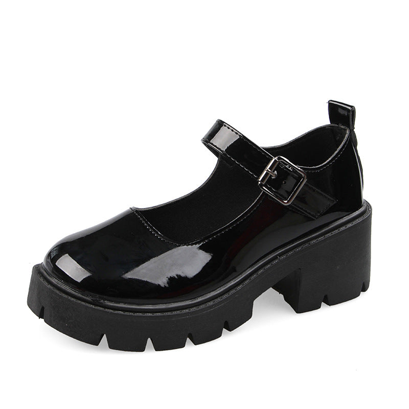Escarpins plateforme Mary Jane grande taille pour femme Fiorelle — Chaussures rétro à talons épais pour un look JK et un confort optimal