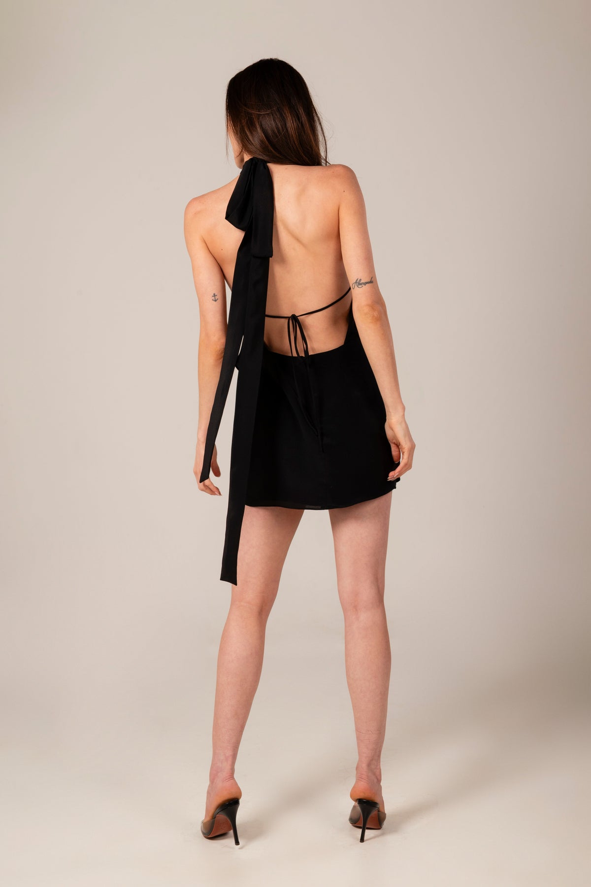 ÉXI-BELLA BLACK SILK DRESS