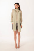 BLOUSE EN SOIE VERT CLAIR ÉXI-SIENNA