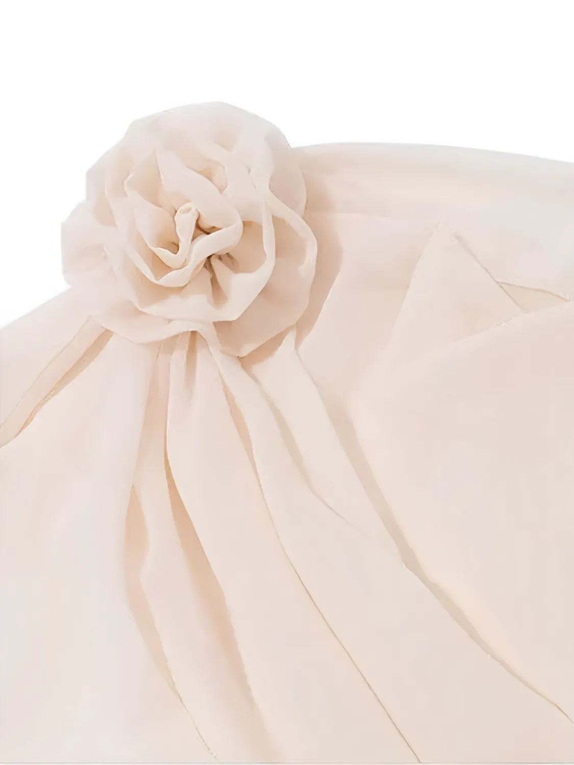 Chemisier en mousseline asymétrique avec détail fleur – Elise