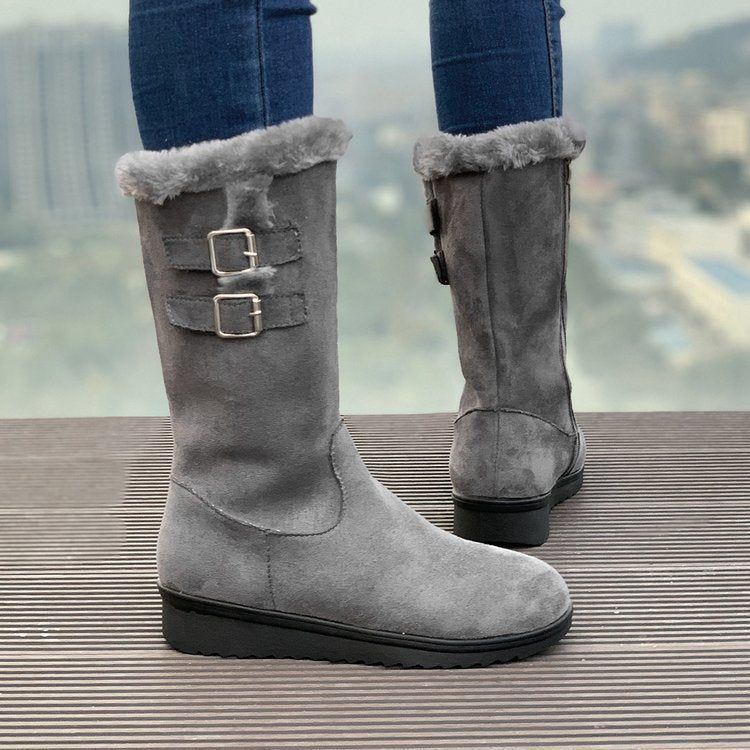 Fiorelle Damen FrostPuff Mid-Boots – Winterstiefel mit Plüschfutter und rutschfester Sohle (US 34,5–42)