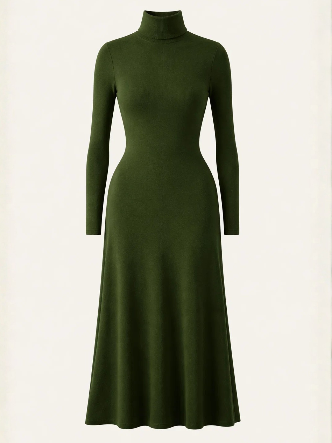 A-Linien-Maxikleid mit hochgeschlossenem Ausschnitt und langen Ärmeln – Thamara