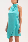 ÉXI-BELLA SEIDENKLEID TÜRKISBLAU