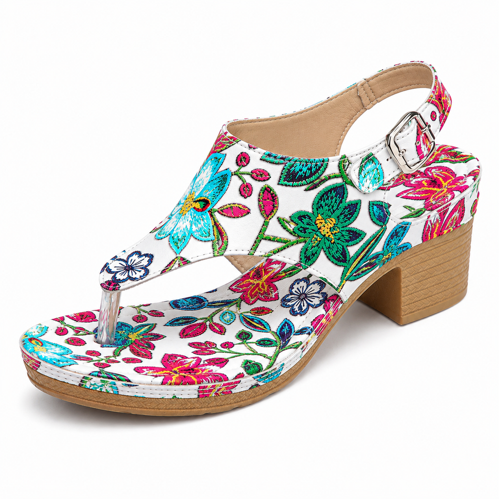 Sandales à talons fleuries Camila