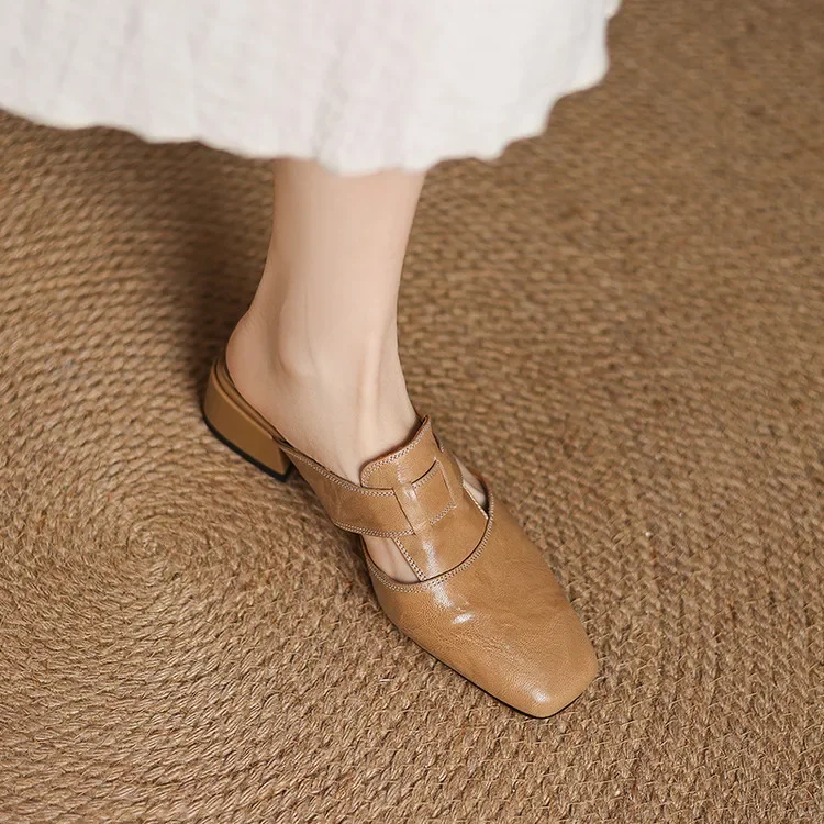 Mules en cuir Valerie