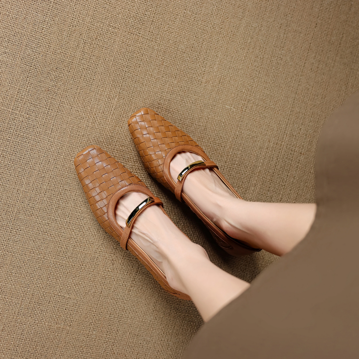 Ella geflochtene Mary Janes