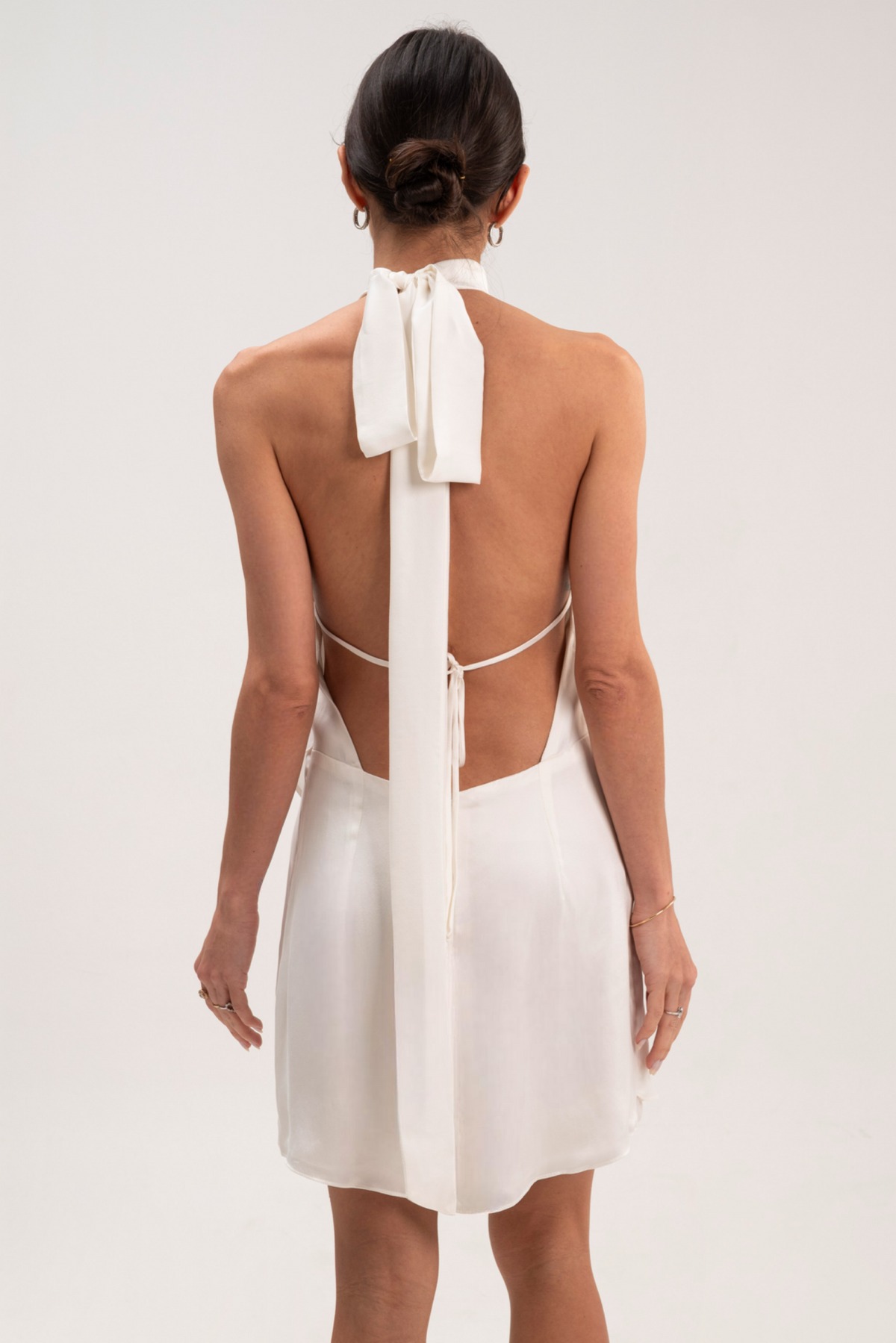 ÉXI-BELLA WHITE SILK DRESS