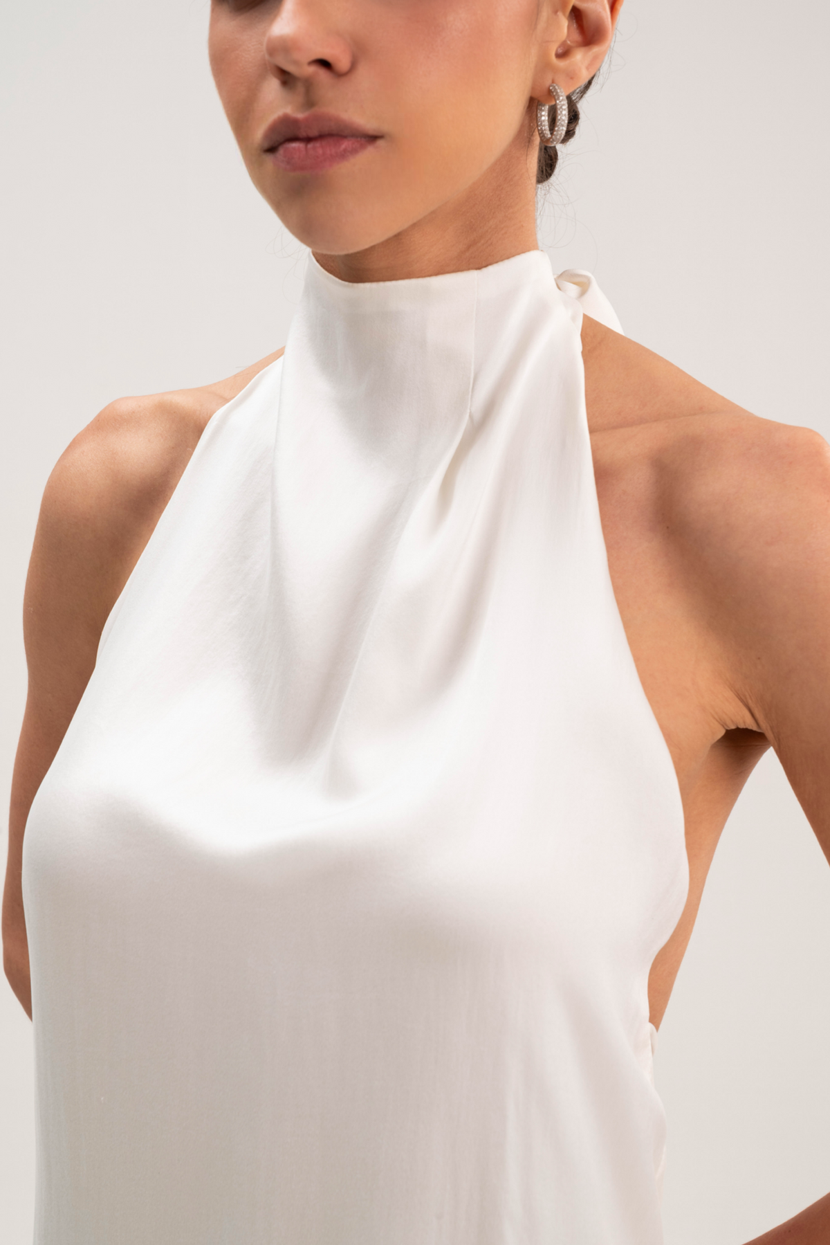 ÉXI-BELLA WHITE SILK DRESS
