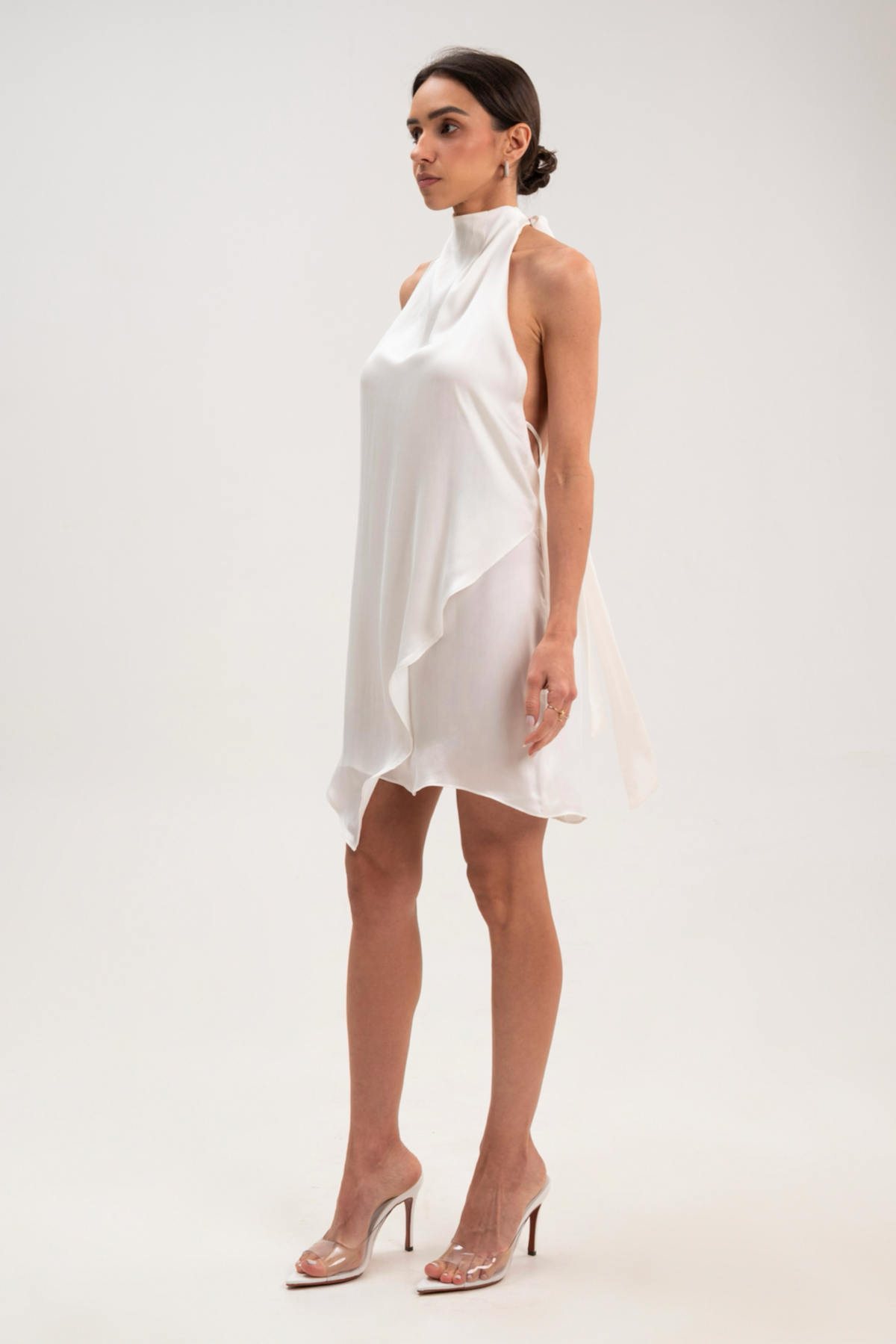 ÉXI-BELLA WHITE SILK DRESS