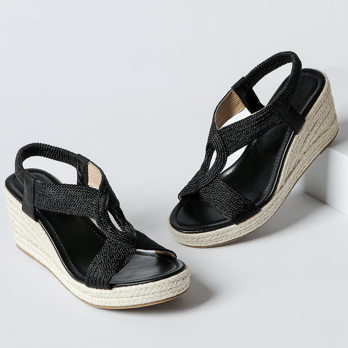 Fiorelle Damen Ria Braid Artisan Plateau-Keilsandalen – Geflochtene, skulpturale Römersandalen mit offener Zehenpartie (US 4–10,5)