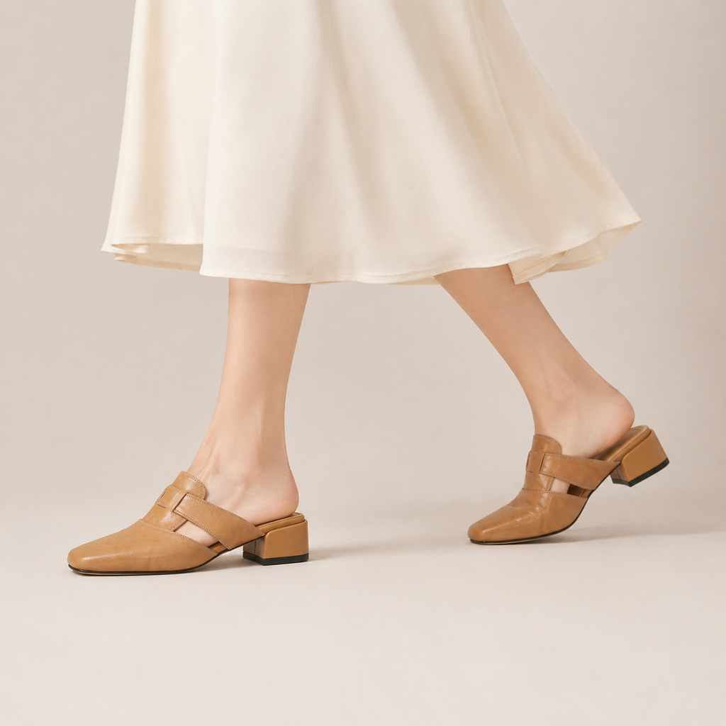 Mules en cuir Valerie