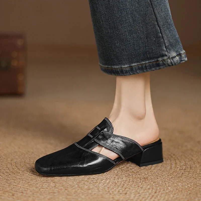Mules en cuir Valerie