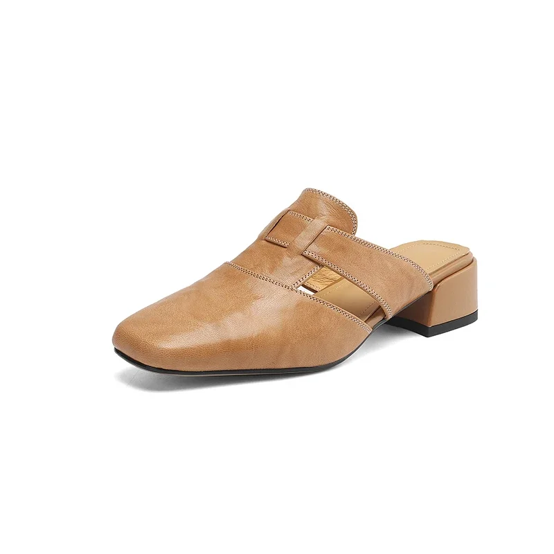 Mules en cuir Valerie