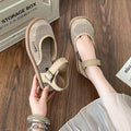 Sandales romaines fermées en lin et résille Fiorelle Mirelle pour femme – Ballerines confortables, légères et décontractées pour le quotidien (pointures US 4–10)