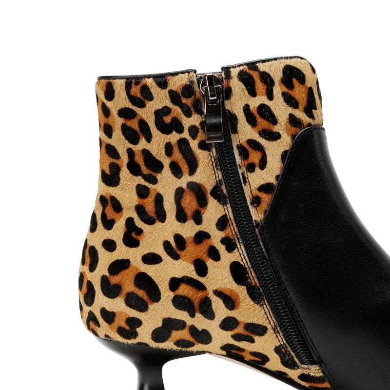 Bottes en cuir Leopard Whisper