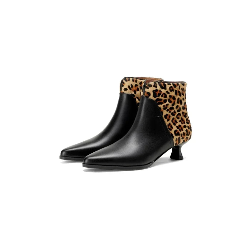 Bottes en cuir Leopard Whisper